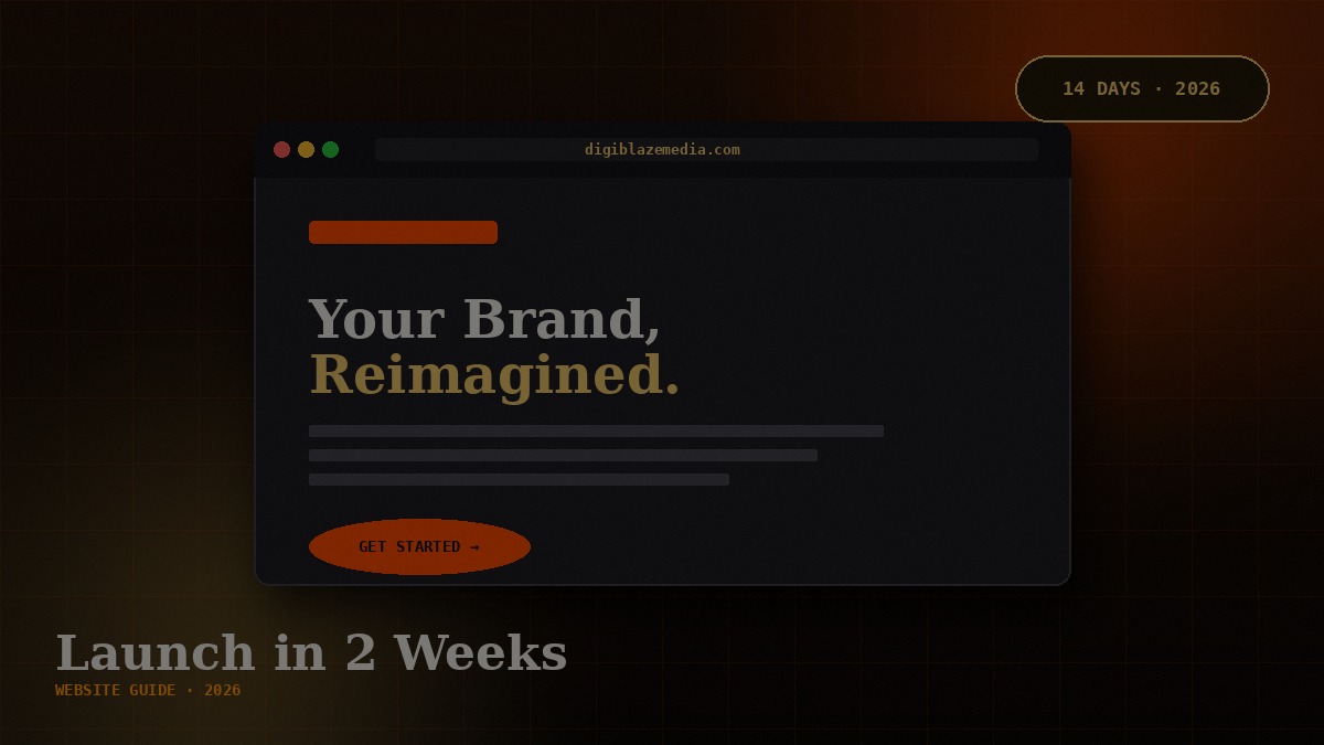 Launch a website in 2 weeks